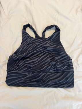 Lululemon Zebra-Print High Neck Sports Bra - Black
